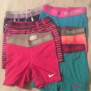 Youth Nike Pros and UA